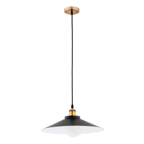 Lampa wisząca BOLERO RETRO czarna 1xE27 61323 Alfa