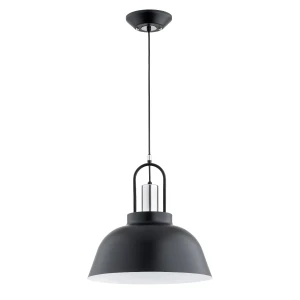 Lampa wisząca MIRAVE czarna/chrom 1xE27 61312 Alfa