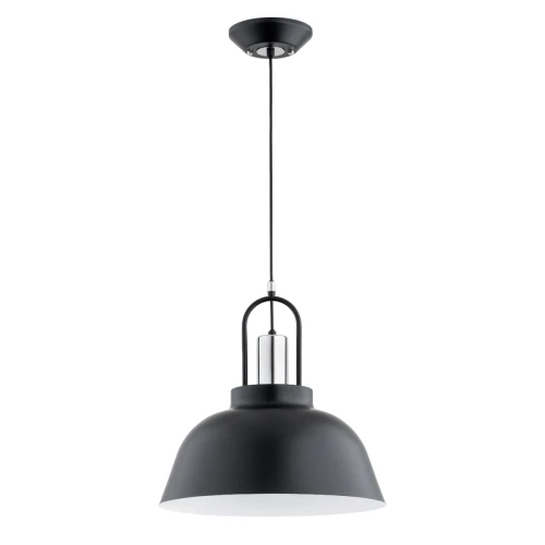 Lampa wisząca MIRAVE czarna/chrom 1xE27 61312 Alfa