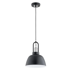 Lampa wisząca MIRAVE czarna/chrom 1xE27 61311 Alfa
