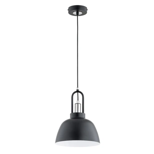 Lampa wisząca MIRAVE czarna/chrom 1xE27 61311 Alfa