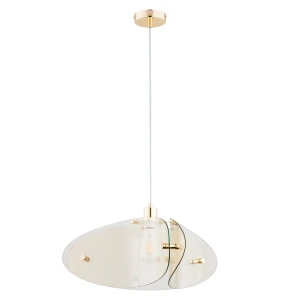 Lampa wisząca KELIS herbaciana 1xE27 61306 Alfa