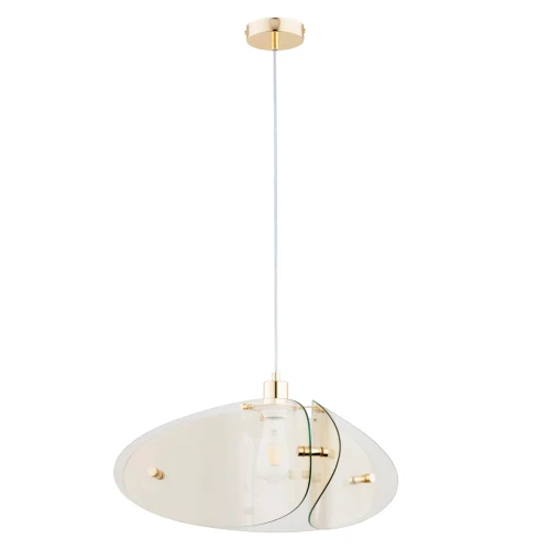 Lampa wisząca KELIS herbaciana 1xE27 61306 Alfa