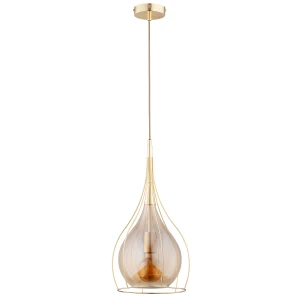 Lampa wisząca LOTUS DUO złota 1xE27 61281 Alfa