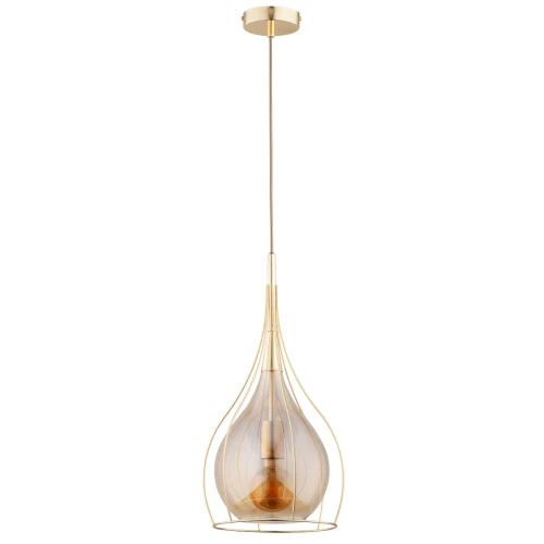 Lampa wisząca LOTUS DUO złota 1xE27 61281 Alfa
