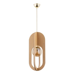 Lampa wisząca TERRA drewniana 1xE14 61261 Alfa