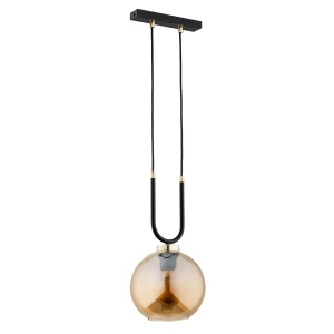 Lampa wisząca GEMMA MIX 200 czarno/złota 1xE27 61256 Alfa