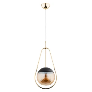 Lampa wisząca ELDORADO 200 czarno/złota 1xE27 61247 Alfa