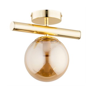 Lampa sufitowa ERAL złota 1xE14 61224 Alfa