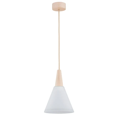 Lampa wisząca BEVEL drewniana 1xE27 61210 Alfa