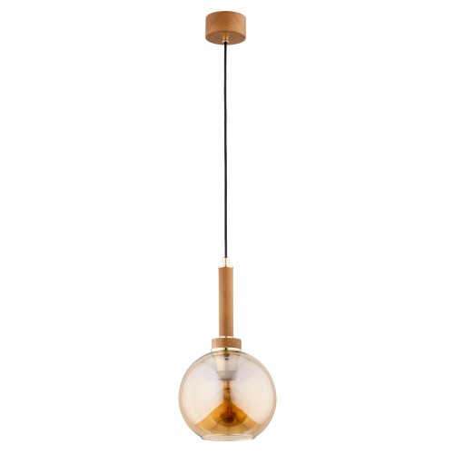 Lampa wisząca BALERINA drewniana 1xE27 61197 Alfa