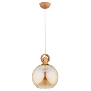 Lampa wisząca SARA BIG drewniana 1xE27 61184 Alfa