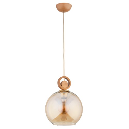 Lampa wisząca SARA BIG drewniana 1xE27 61184 Alfa