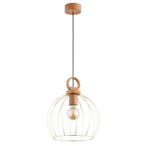 Lampa wisząca AVATAR drewniana 1xE27 61176 Alfa
