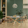 Lampa wisząca LORENA drewniana 1xE27 61148 Alfa