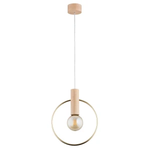 Lampa wisząca LABO drewniana 1xE27 61140 Alfa