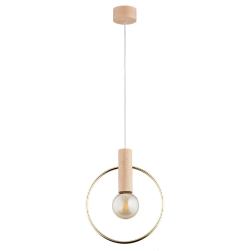 Lampa wisząca LABO drewniana 1xE27 61140 Alfa