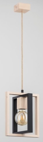 Lampa wisząca LUSI drewniana 1xE27 61139 Alfa