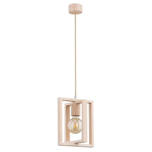 Lampa wisząca MOLI drewniana 1xE27 61138 Alfa