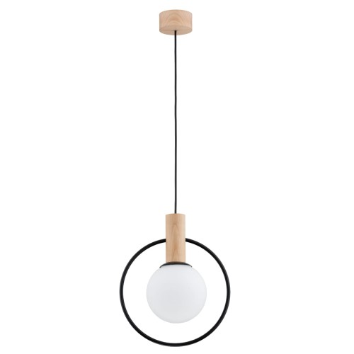 Lampa wisząca LABO GLASS drewniana 1xE14 61137 Alfa