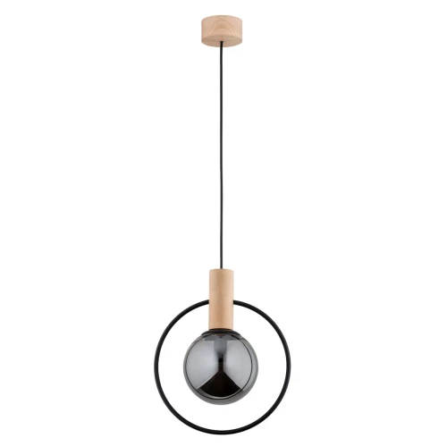 Lampa wisząca LABO GLASS drewniana 1xE14 61136 Alfa