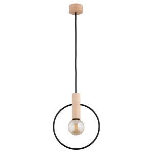 Lampa wisząca LABO drewniana 1xE27 61135 Alfa