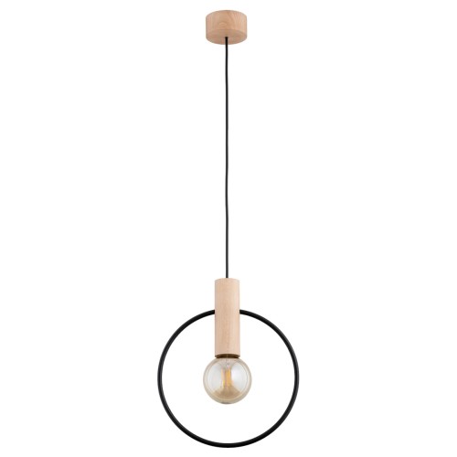 Lampa wisząca LABO drewniana 1xE27 61135 Alfa
