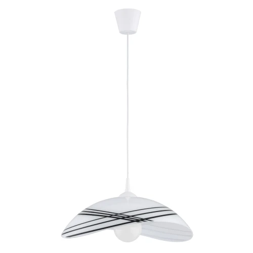 Lampa wisząca BRATEK czarno/biała 1xE27 61112 Alfa