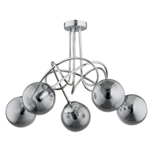 Lampa sufitowa TANGO GLASS chrom 5xE14 61095 Alfa
