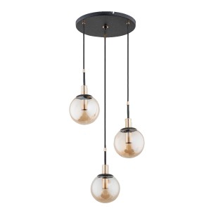 Lampa wisząca SEBIA czarna 3xE14 61083 Alfa