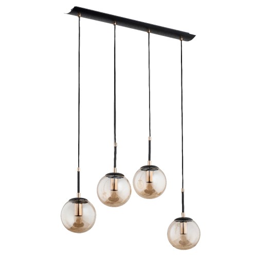 Lampa wisząca SEBIA czarna 4xE14  61064 Alfa