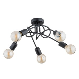 Lampa sufitowa TRAVERS czarna 5xE27 61047 Alfa