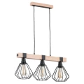 Lampa wisząca FIBIA drewniana 3xE27 61034 Alfa