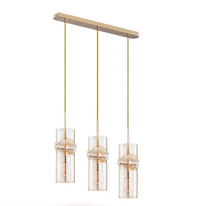 Lampa wisząca KAPRIS złota 3xE27 61016 Alfa