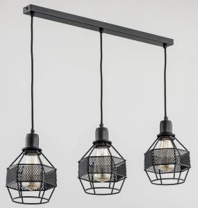 Lampa wisząca BLISTER czarna 3xE27 61001 Alfa