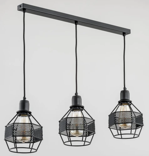 Lampa wisząca BLISTER czarna 3xE27 61001 Alfa