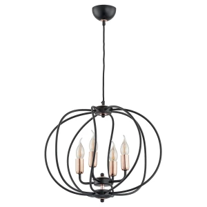 Lampa wisząca DAYMON czarna 4xE14 61000 Alfa