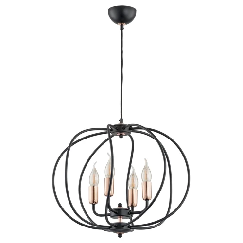 Lampa wisząca DAYMON czarna 4xE14 61000 Alfa