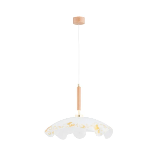 Lampa wisząca GARDEN drewniana 1xE27 60992 Alfa