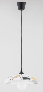 Lampa wisząca KROKUS czarno/biała 1xE27 60989 Alfa