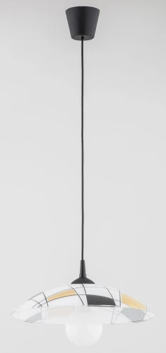 Lampa wisząca KROKUS czarno/biała 1xE27 60989 Alfa