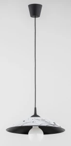 Lampa wisząca KAKTUS czarno/biała 1xE27 60988 Alfa