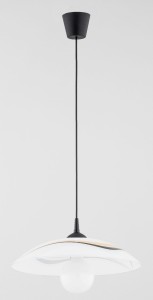 Lampa wisząca FIOŁEK czarno/biała 1xE27 60985 Alfa
