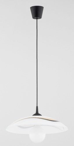 Lampa wisząca FIOŁEK czarno/biała 1xE27 60985 Alfa