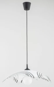 Lampa wisząca CHABER czarno/biała 1xE27 60984 Alfa