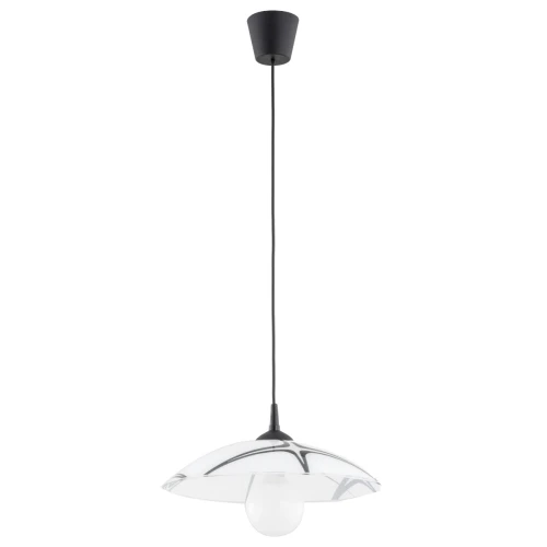 Lampa wisząca BEGONIA czarno/biała 1xE27 60983 Alfa
