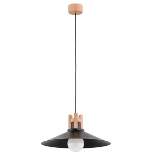 Lampa wisząca CEZUS drewniana 1xE27 60945 Alfa