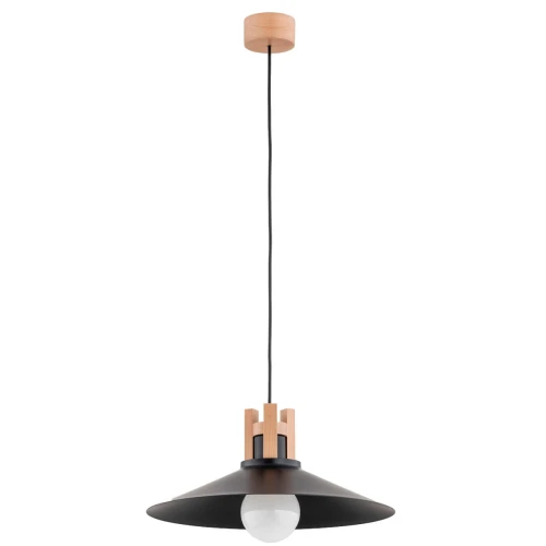 Lampa wisząca CEZUS drewniana 1xE27 60945 Alfa