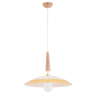 Lampa wisząca FIGA drewniana 1xE27 60936 Alfa