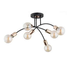 Lampa sufitowa LANTI czarna 6xE27 60817 Alfa